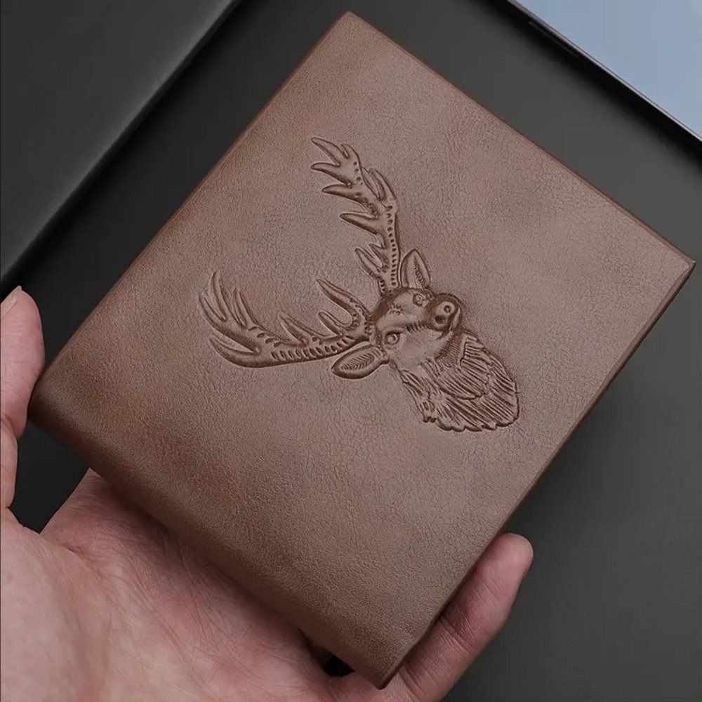 Deer, Buck Brown Wallet - RFID Blocking, Credit Card ID, Bifold, Hunting, Nature - Picture 2 of 6
